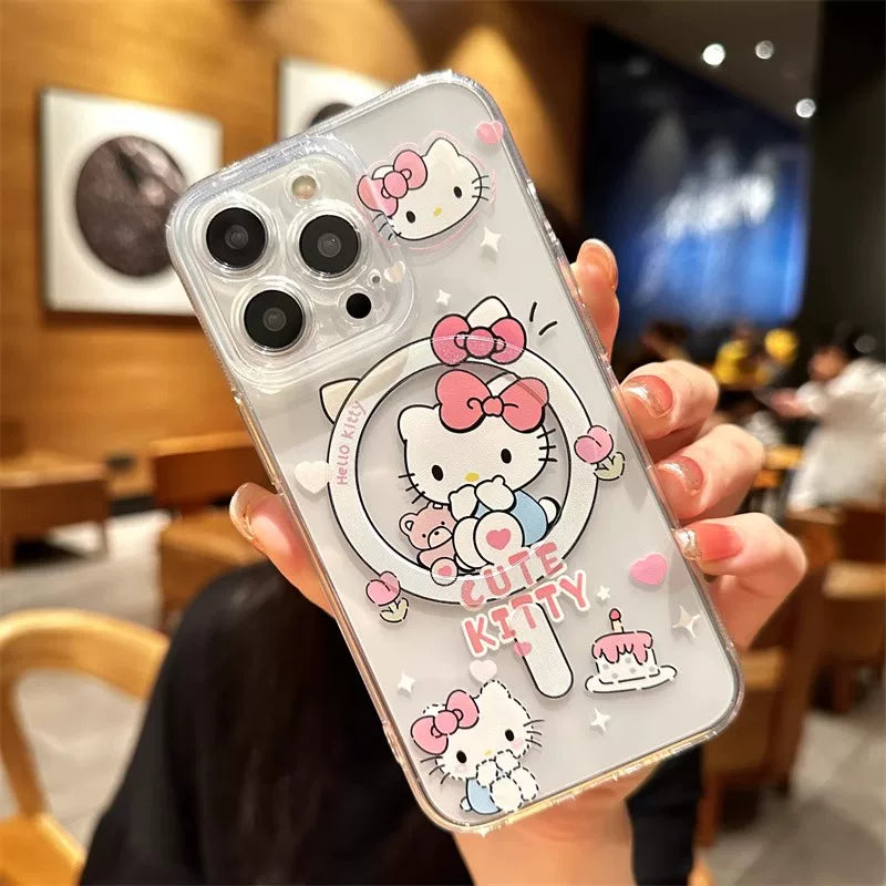 磁吸適用蘋果16pro手機殼iPhone17promax新款13可愛15庫洛米美樂蒂12卡通女11趣味閨蜜14plus無線充電