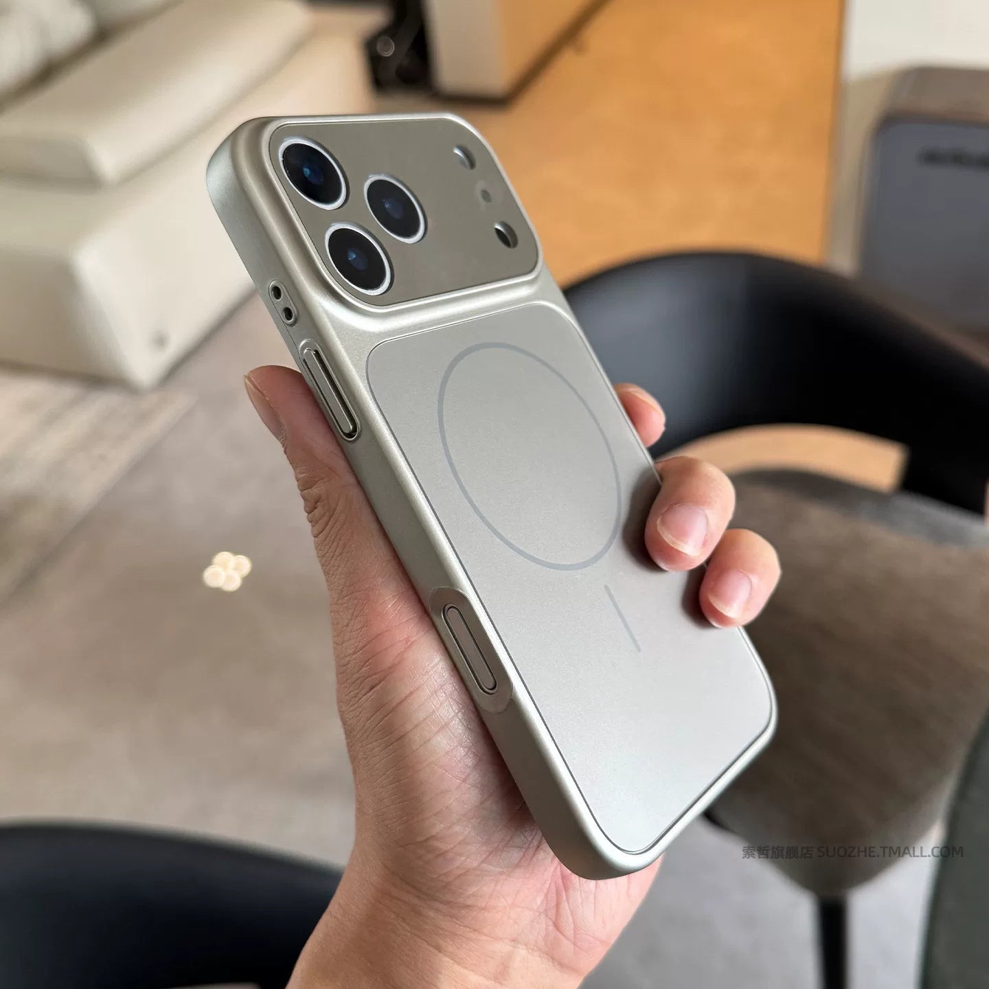 蘋果17promax手機殼自帶鏡頭膜iPhone16秒變17簡約個性鈦灰色細圈磁吸air電鍍膚感磨砂15全包14組3