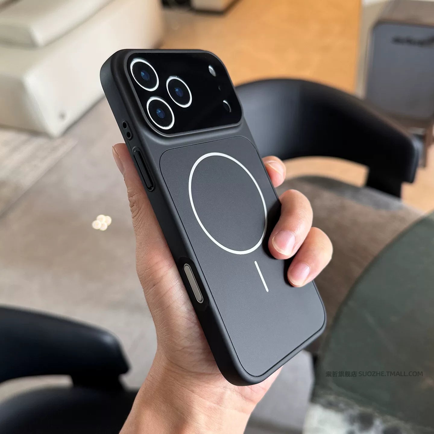 蘋果17promax手機殼自帶鏡頭膜iPhone16秒變17簡約個性鈦灰色細圈磁吸air電鍍膚感磨砂15全包14組3