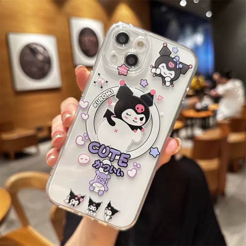 磁吸適用蘋果16pro手機殼iPhone17promax新款13可愛15庫洛米美樂蒂12卡通女11趣味閨蜜14plus無線充電