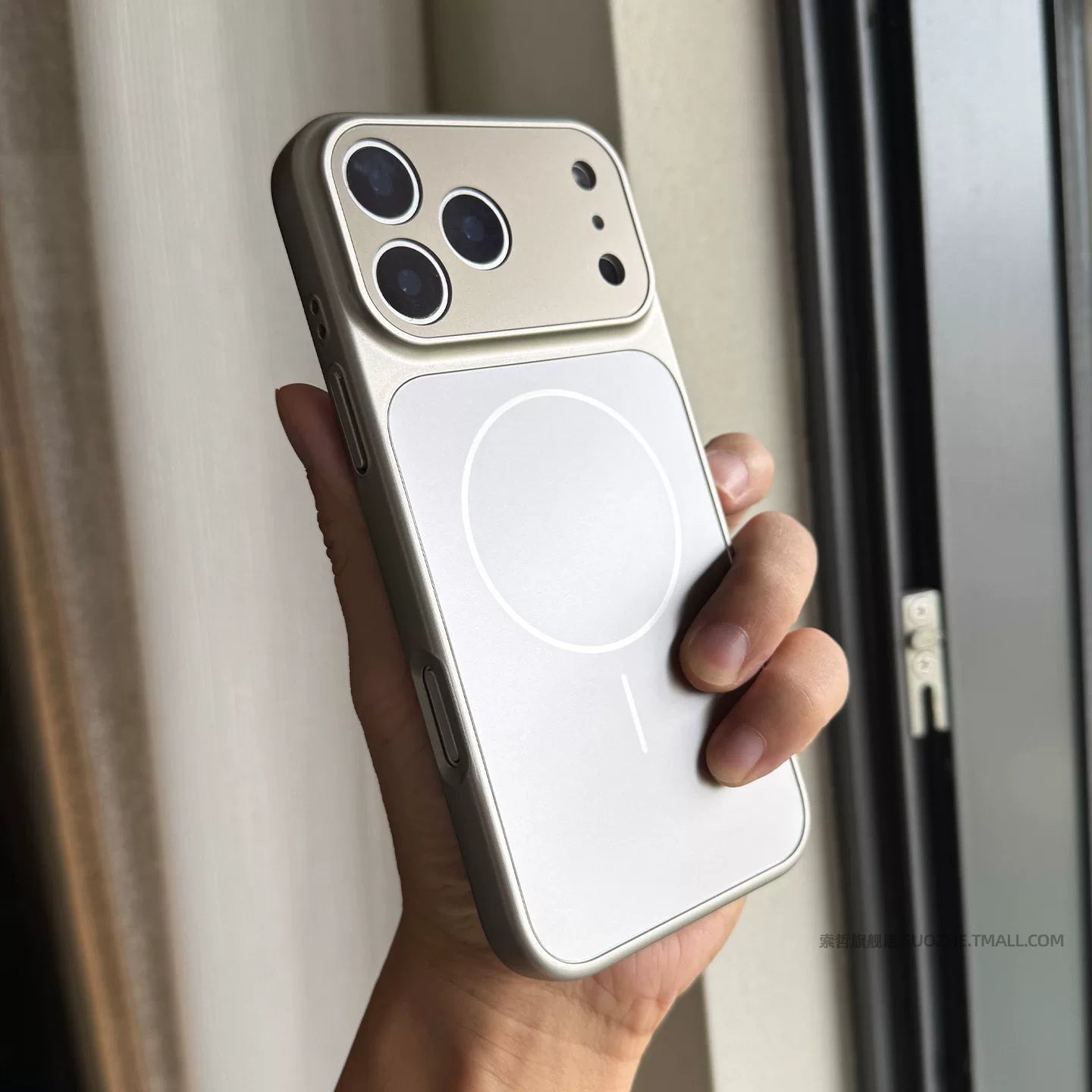 蘋果17promax手機殼自帶鏡頭膜iPhone16秒變17簡約個性鈦灰色細圈磁吸air電鍍膚感磨砂15全包14組3