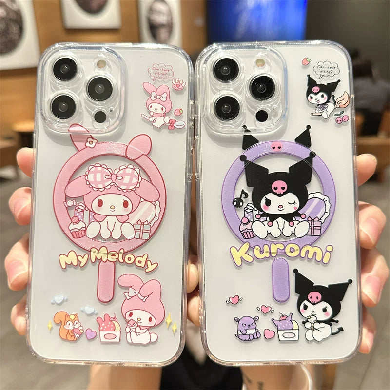 磁吸適用蘋果16pro手機殼iPhone17promax新款13可愛15庫洛米美樂蒂12卡通女11趣味閨蜜14plus無線充電