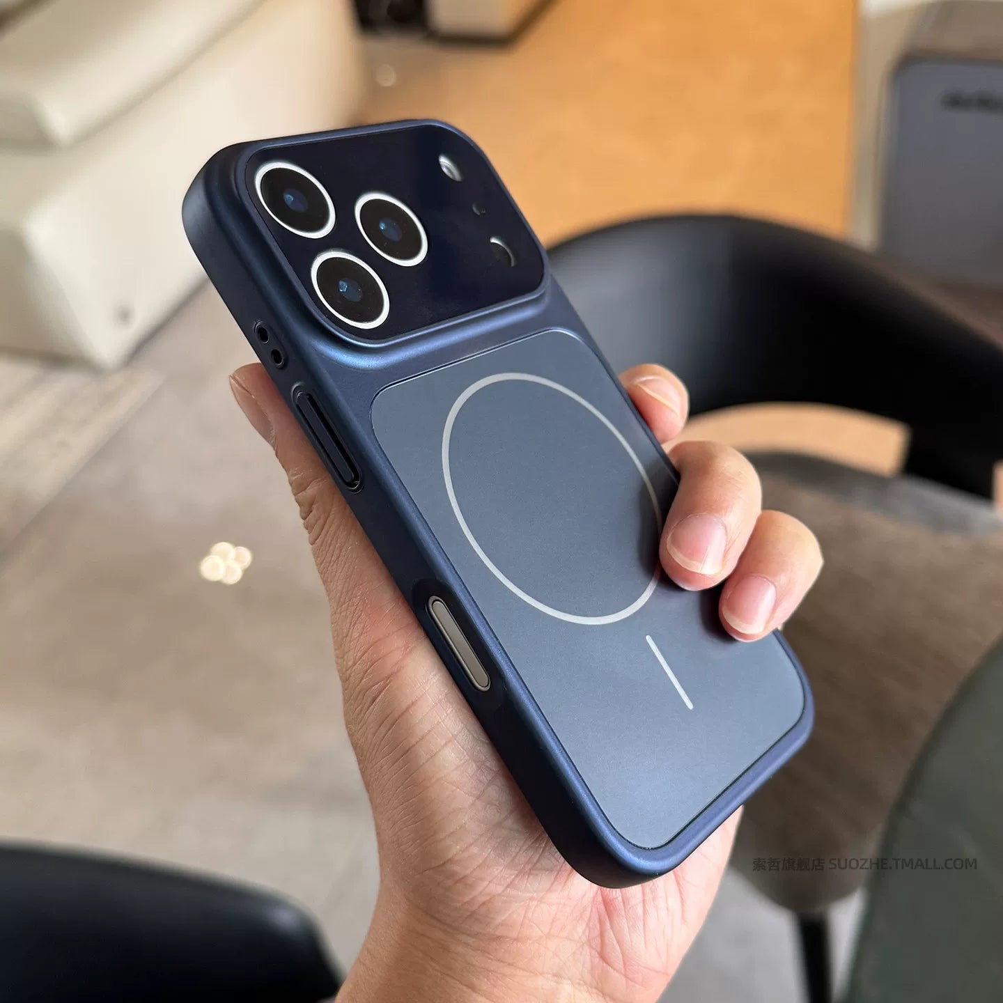 蘋果17promax手機殼自帶鏡頭膜iPhone16秒變17簡約個性鈦灰色細圈磁吸air電鍍膚感磨砂15全包14組3