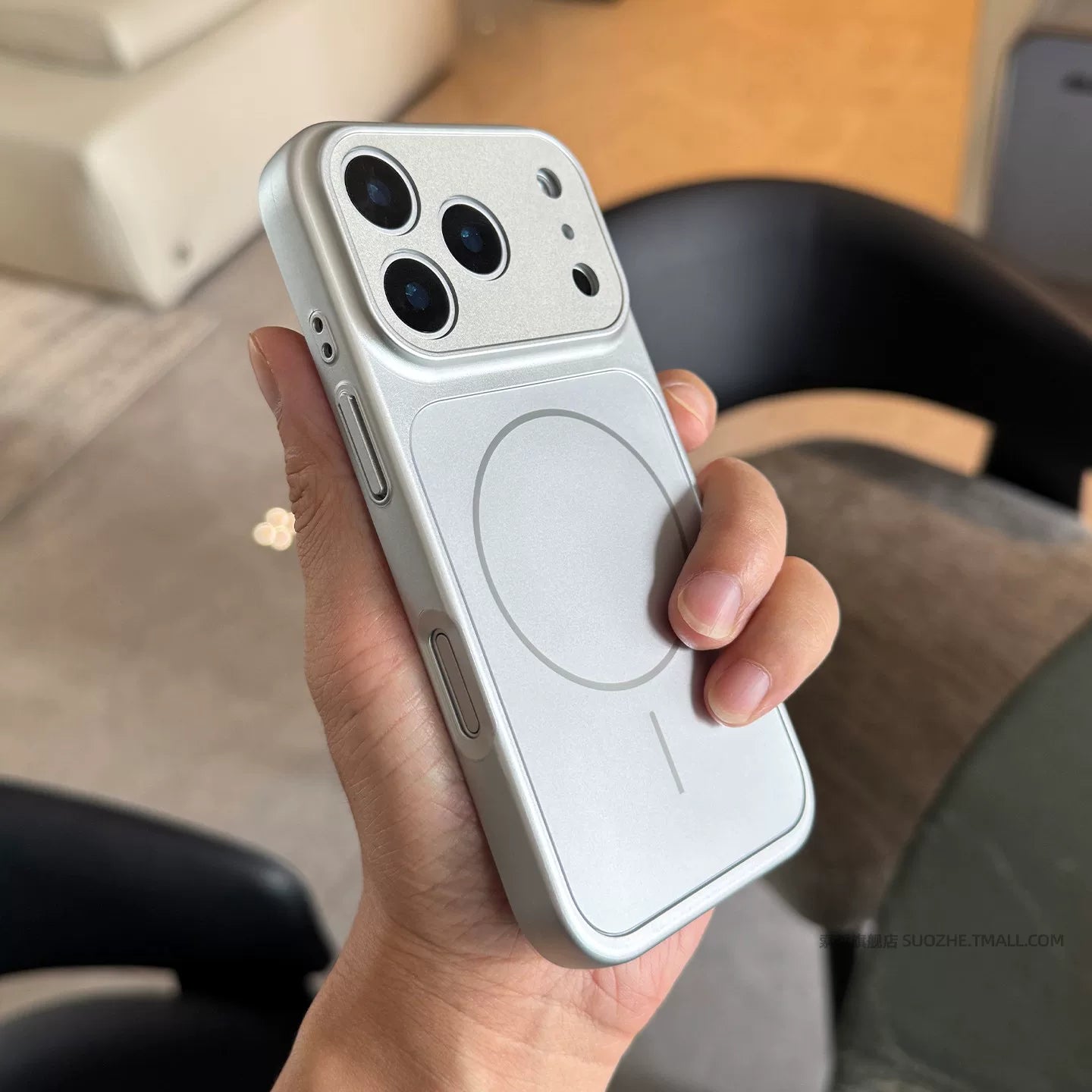 蘋果17promax手機殼自帶鏡頭膜iPhone16秒變17簡約個性鈦灰色細圈磁吸air電鍍膚感磨砂15全包14組3