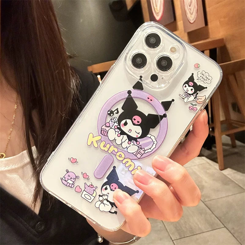 磁吸適用蘋果16pro手機殼iPhone17promax新款13可愛15庫洛米美樂蒂12卡通女11趣味閨蜜14plus無線充電
