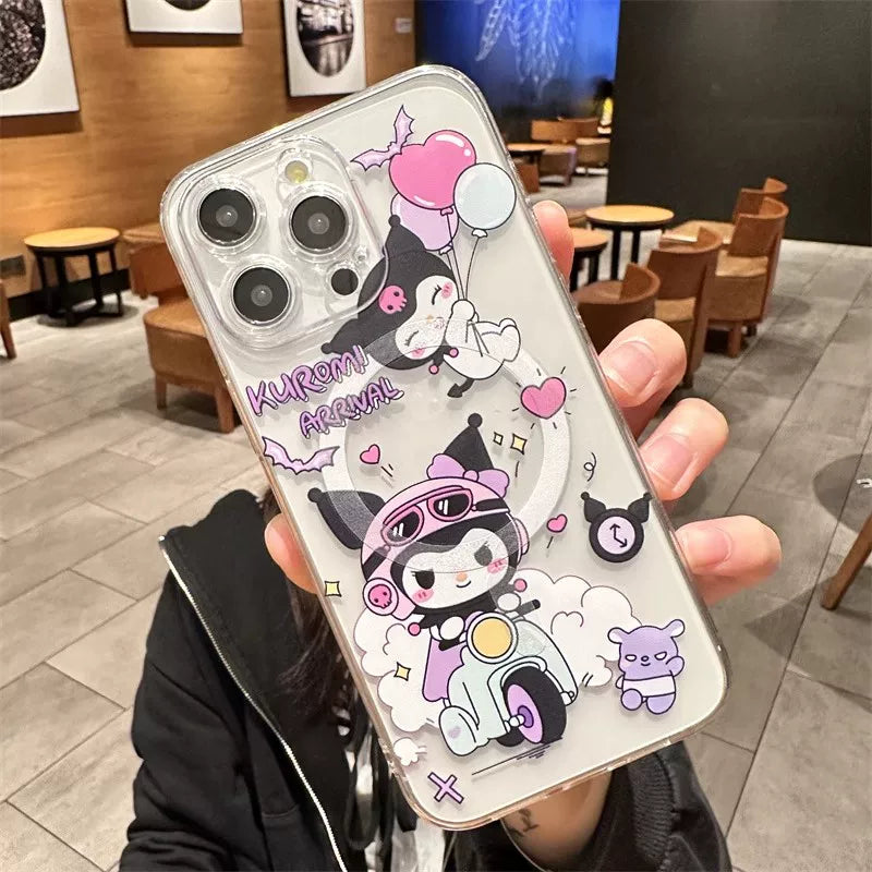 磁吸適用蘋果16pro手機殼iPhone17promax新款13可愛15庫洛米美樂蒂12卡通女11趣味閨蜜14plus無線充電