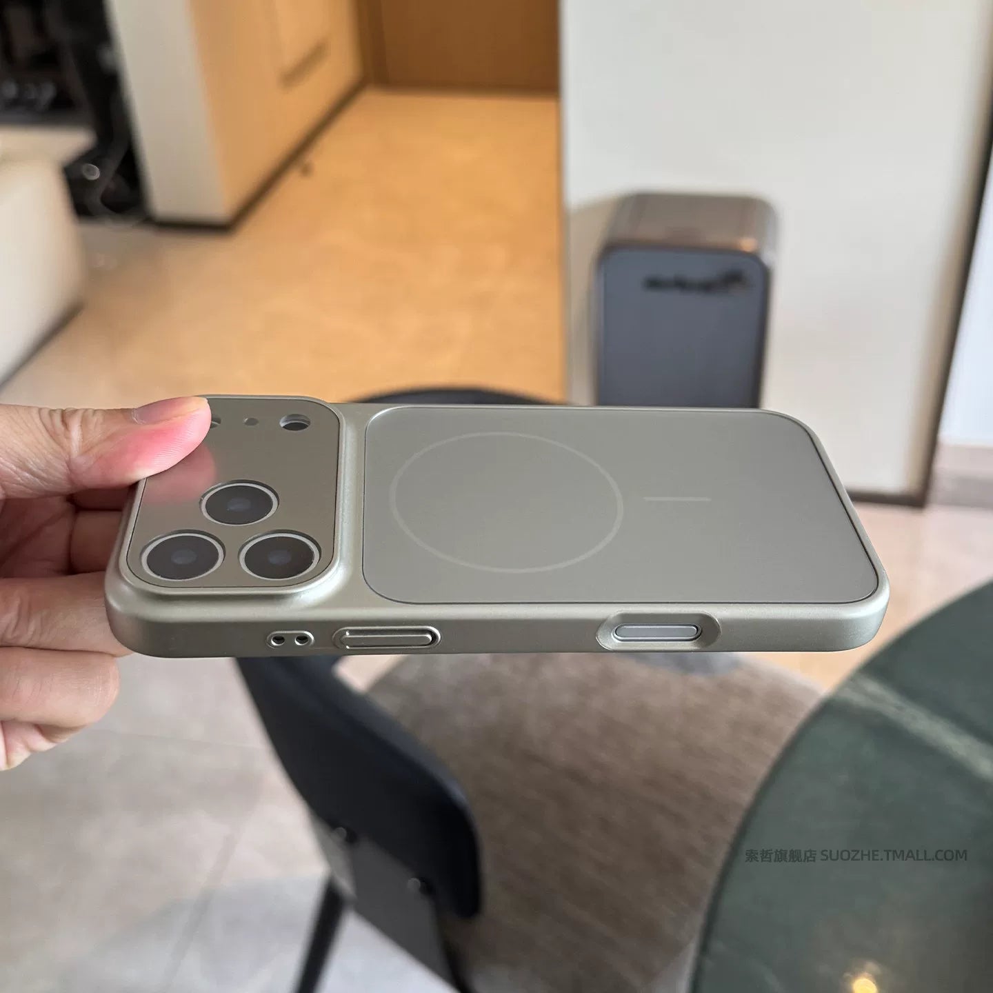 蘋果17promax手機殼自帶鏡頭膜iPhone16秒變17簡約個性鈦灰色細圈磁吸air電鍍膚感磨砂15全包14組3